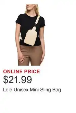 Costco Lolë Unisex Mini Sling Bag offer
