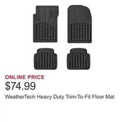 Costco WeatherTech Heavy Duty Trim-To-Fit Floor Mat offer