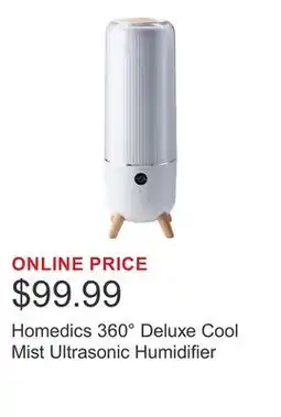 Costco Homedics 360° Deluxe Cool Mist Ultrasonic Humidifier offer