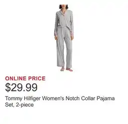 Costco Tommy Hilfiger Women's Notch Collar Pajama Set, 2-piece offer