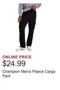 Costco Champion Men's Fleece Cargo Pant offer