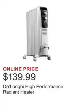 Costco De'Longhi High Performance Radiant Heater offer