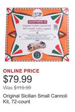 Costco Original Sicilian Small Cannoli Kit, 72-count offer