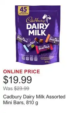 Costco Cadbury Dairy Milk Assorted Mini Bars, 810 g offer