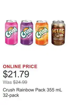 Costco Crush Rainbow Pack 355 mL 32-pack offer