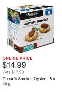 Costco Ocean's Smoked Oysters, 8 x 85 g offer