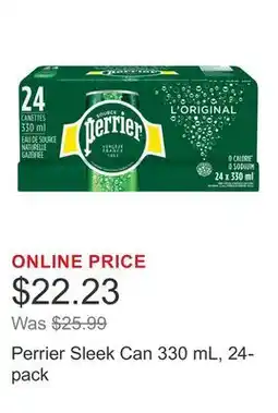Costco Perrier Sleek Can 330 mL, 24-pack offer