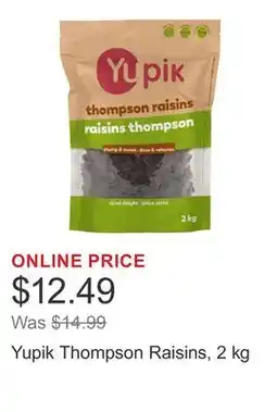 Costco Yupik Thompson Raisins, 2 kg offer