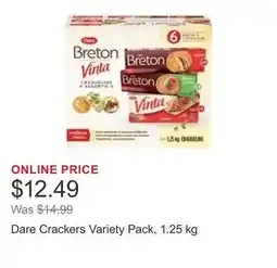 Costco Dare Crackers Variety Pack, 1.25 kg offer