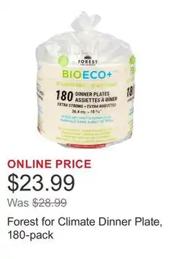 Costco Forest for Climate Dinner Plate, 180-pack offer