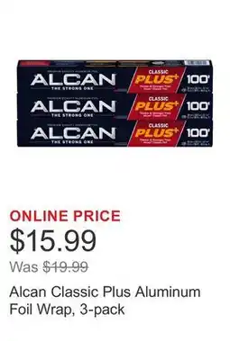 Costco Alcan Classic Plus Aluminum Foil Wrap, 3-pack offer