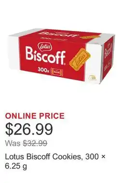Costco Lotus Biscoff Cookies, 300 × 6.25 g offer
