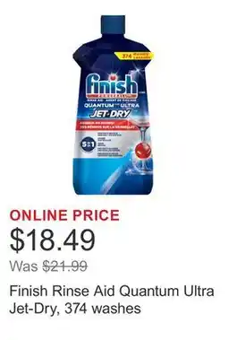Costco Finish Rinse Aid Quantum Ultra Jet-Dry, 374 washes offer