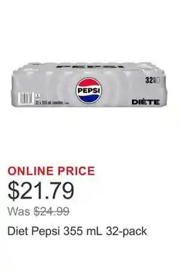 Costco Diet Pepsi 355 mL 32-pack offer