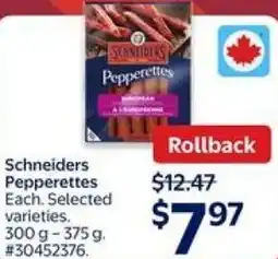 Walmart Schneiders Pepperettes offer