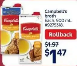 Walmart Campbell's broth offer