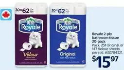 Walmart Royale 2-ply bathroom tissue offer