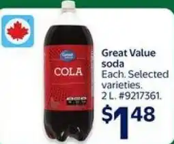 Walmart Great Value soda offer
