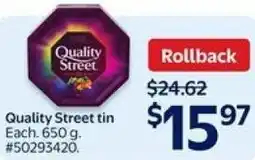 Walmart Quality Street tin offer