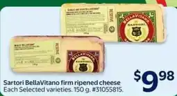Walmart Sartori BellaVitano firm ripened cheese offer