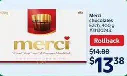Walmart Merci chocolates offer