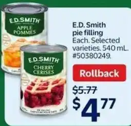 Walmart E.D. Smith pie filling offer