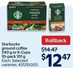 Walmart Starbucks ground coffee or K-Cups offer