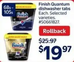 Walmart Finish Quantum dishwasher tabs offer