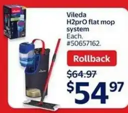 Walmart Vileda H2pro flat mop system offer