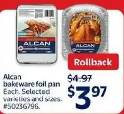 Walmart Alcan bakeware foil pan offer