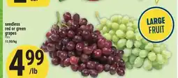 Marché Adonis Seedless red or green grapes offer