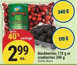 Marché Adonis blackberries 170 g or cranberries 340 g offer
