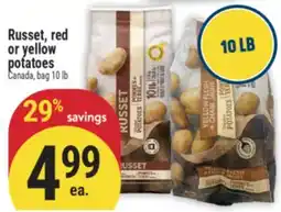 Marché Adonis RUSSET, RED OR YELLOW POTATOES offer