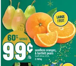 Marché Adonis Seedless oranges & bartlett pears offer