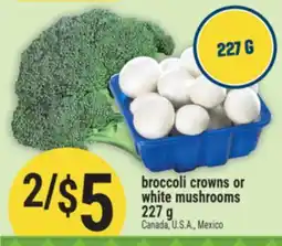 Marché Adonis Broccoli crowns or white mushrooms 227 g offer
