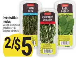 Marché Adonis Irrésistible herbs offer