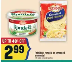 Marché Adonis Président rondelé or shredded emmental offer