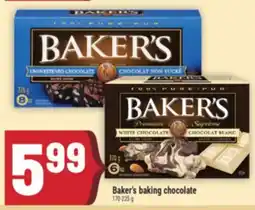 Marché Adonis Baker's baking chocolate offer