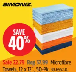 Canadian Tire SIMONIZ Microfibre Towels, 12 x 12˝ offer