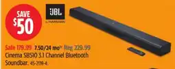 Canadian Tire JBL Cinema SB510 3.1 Channel Bluetooth Soundbar offer