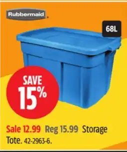 Canadian Tire Storage Tote offer
