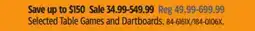 Canadian Tire Selected Table Games and Dartboards offer