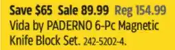 Canadian Tire Vida by PADERNO 6-Pc Magnetic Knife Block Set offer