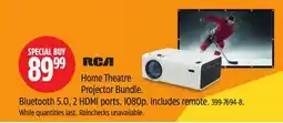 Canadian Tire Home Theatre Projector Bundle. Bluetooth 5.0, 2 HDMI ports, 1080p. Includes remote offer