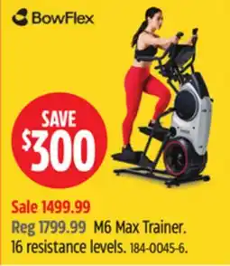 Canadian Tire Bowflex M6 Max Trainer. 16 resistance levels offer