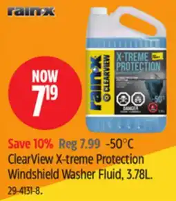 Canadian Tire Rain-X -50°C ClearView X-treme Protection Windshield Washer Fluid offer