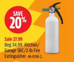 Canadian Tire Kitchen/ Garage 5BC/2-lb Fire Extinguisher offer