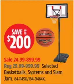 Canadian Tire Spalding Basketballs, Systems and Slam Jam offer