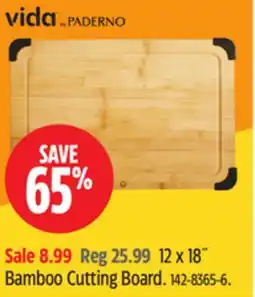 Canadian Tire Paderno 12 x 18˝ Bamboo Cutting Board offer