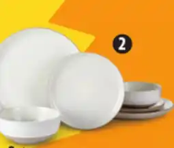 Canadian Tire CANVAS 12-Pc Maywood Speckled Two-Toned Dinnerware Set offer